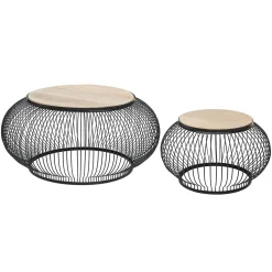 Atmosphera Tables D'Appoint*Tables gigognes "Esther" Beige