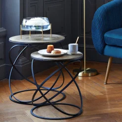 Atmosphera Tables D'Appoint*Tables gigognes "Etnik" Marron