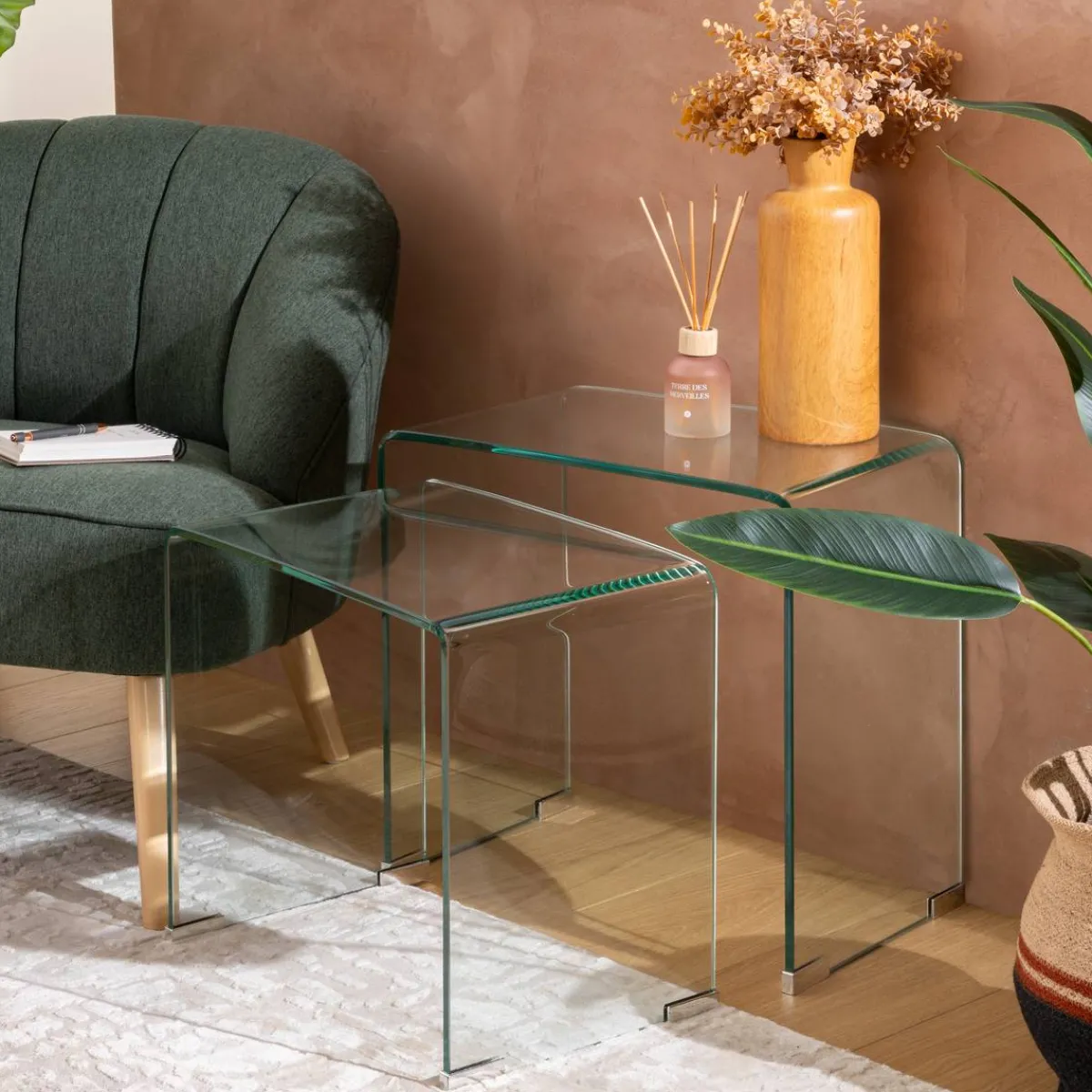 Atmosphera Tables Basses*2 tables gigognes "Lenia" Boisnaturel