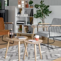 Atmosphera Tables D'Appoint*Tables gigognes "Mileo" Noir
