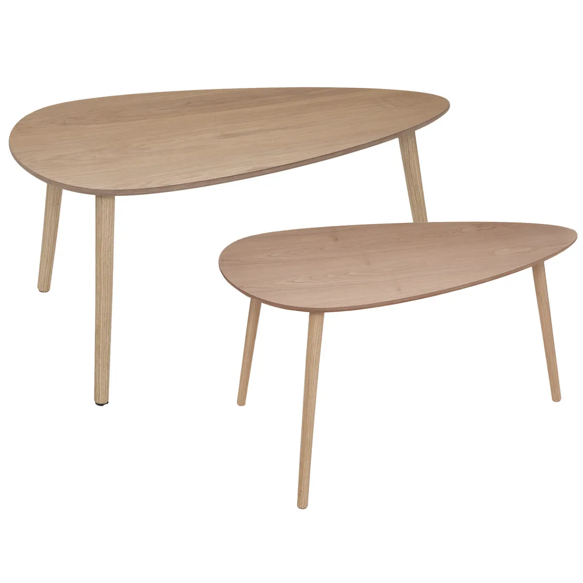 Atmosphera Tables D'Appoint*Tables gigognes "Mileo" Boisnaturel