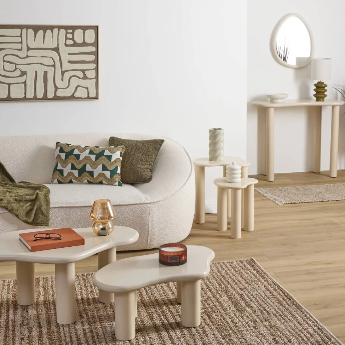 Atmosphera Tables D'Appoint*Tables gigognes "Olao" Boisnaturel