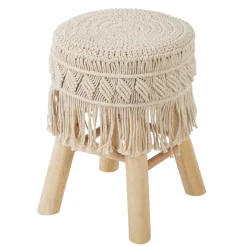 Atmosphera Tabourets|Poufs*Tabouret Blanc