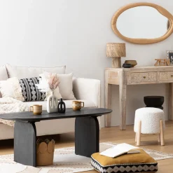Atmosphera Tabourets|Poufs*Tabouret d'appoint "Inuit" MarronTonka