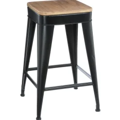 Atmosphera Tabourets De Bar|Tabourets De Bar*Tabouret de bar "Joris" Noir