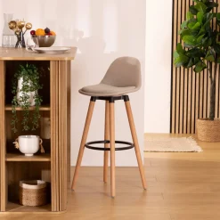 Atmosphera Chaises De Bar*Tabouret de bar "Maxon" Beige