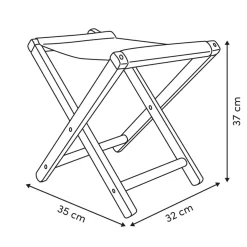 Atmosphera Accessoires De Plage*Tabouret pliant 