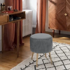 Atmosphera Tabourets|Poufs*Tabouret "Solaro" Noir