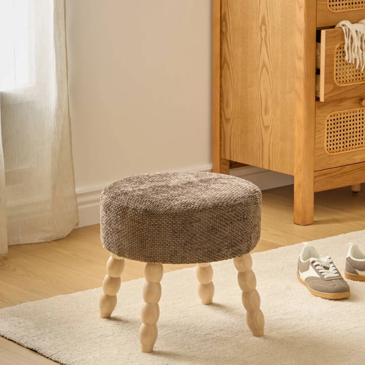 Atmosphera Tabourets*Tabouret "Spolo" Blanc