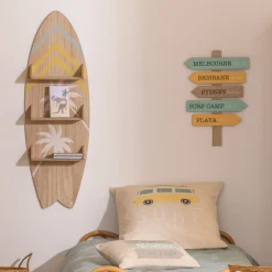 Atmosphera Bibliothèques, Étagères*Étagère murale planche surf "Australie" Beige