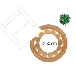 Atmosphera Tapis En Jute|Tapis Rond*Tapis ajouré en jute Modèle1