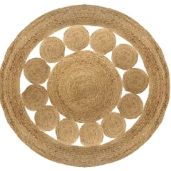 Atmosphera Tapis En Jute|Tapis Rond*Tapis ajouré en jute Modèle1
