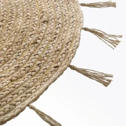 Atmosphera Tapis En Jute|Tapis Rond*Tapis "Cosy'ness" Doré