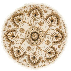 Atmosphera Tapis Rond*Tapis coton imprimé Gris