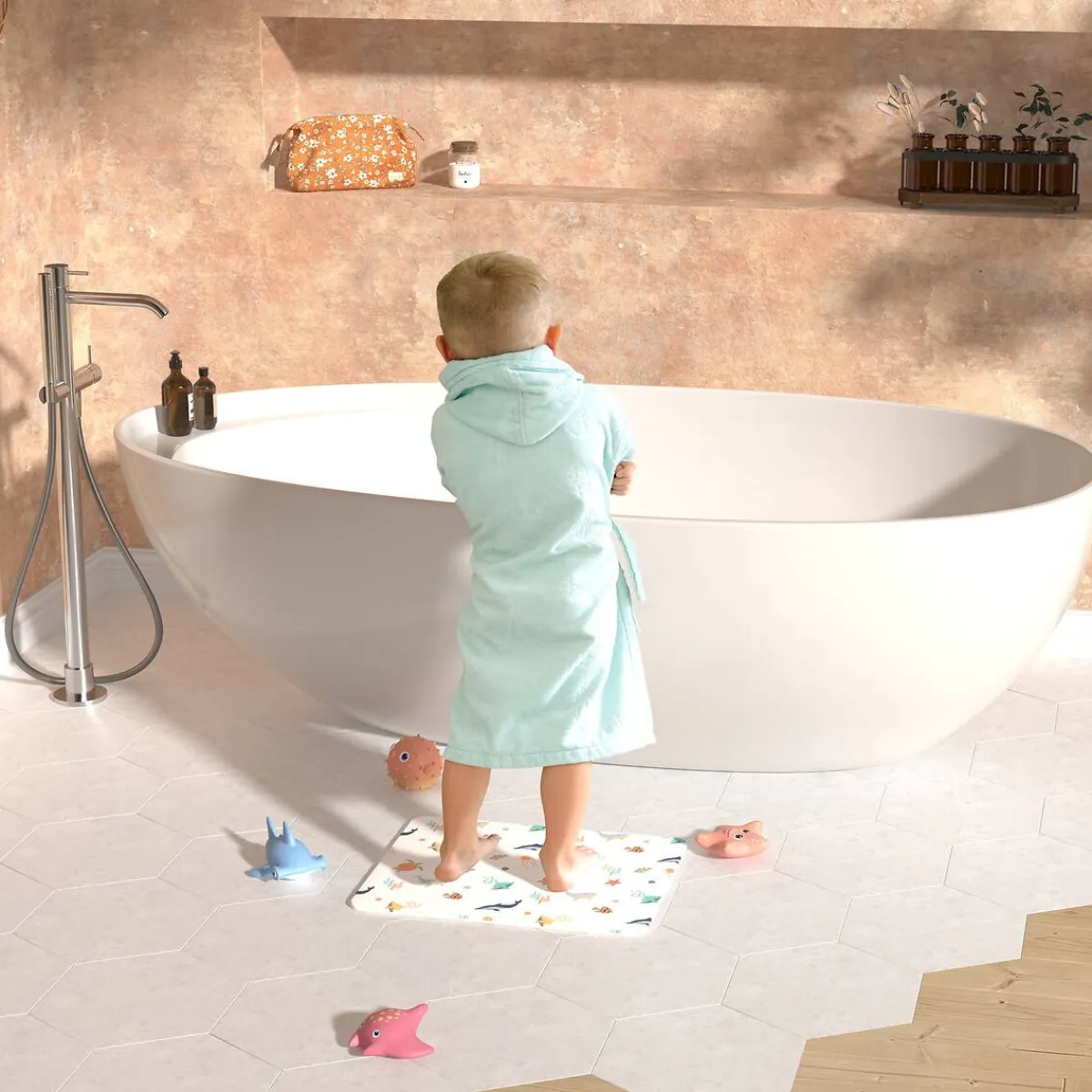 Atmosphera Tapis Enfant*Tapis de bain enfant "Orta" Multicolore
