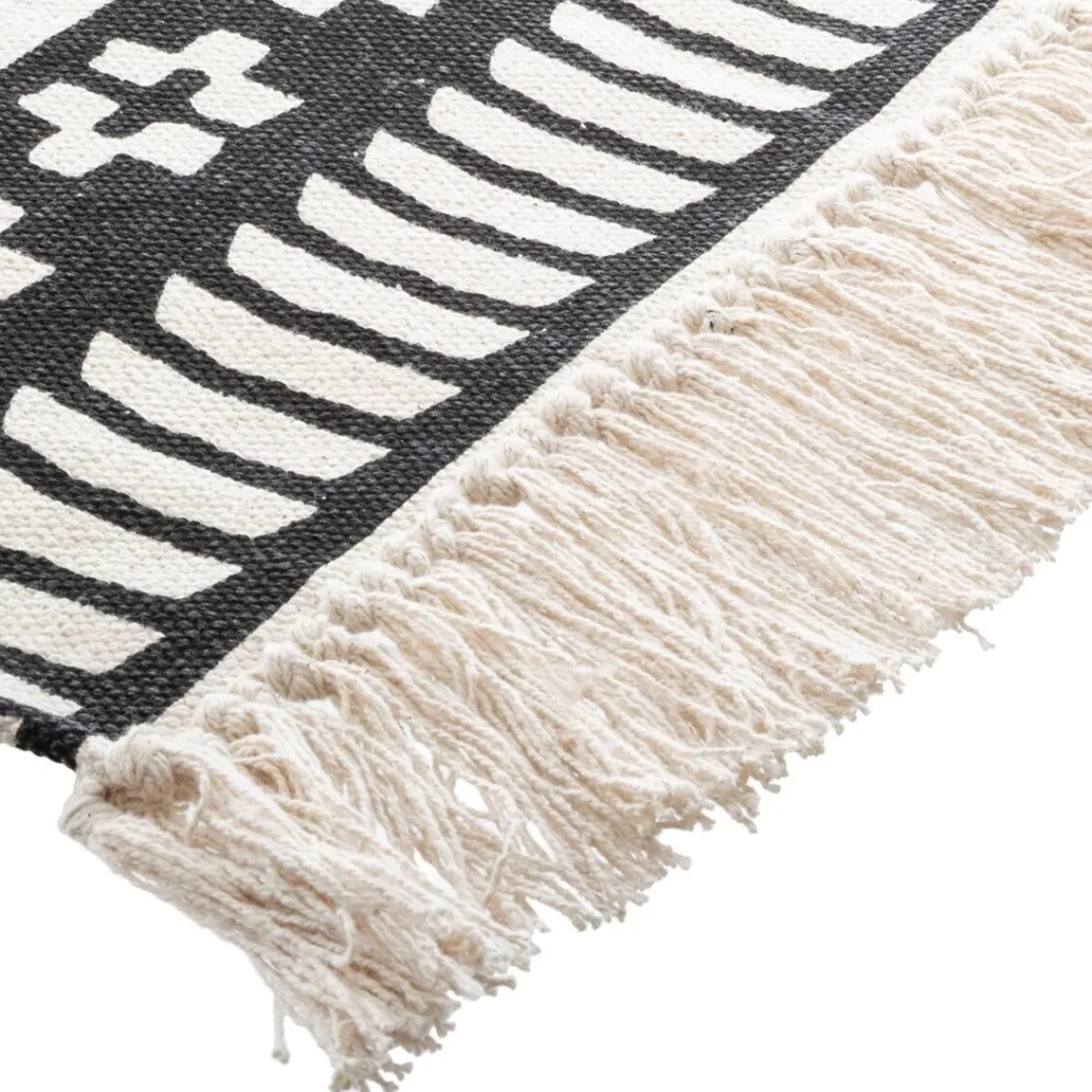 Atmosphera Tapis Rectangulaire*Tapis "Delhi", coton Blanc