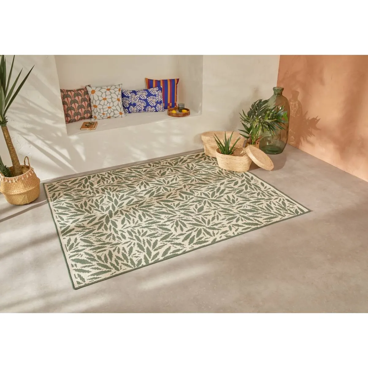 Atmosphera Tapis D'Extérieur|Tapis Rectangulaire*Tapis d'extérieur ILANGA Vert Gris