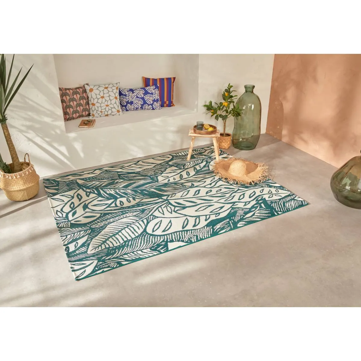 Atmosphera Tapis D'Extérieur|Tapis D'Extérieur*Tapis d'extérieur KEPA Motif tropical Jaune