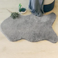 Atmosphera Tapis Rond*Tapis effet fourrure Transparent