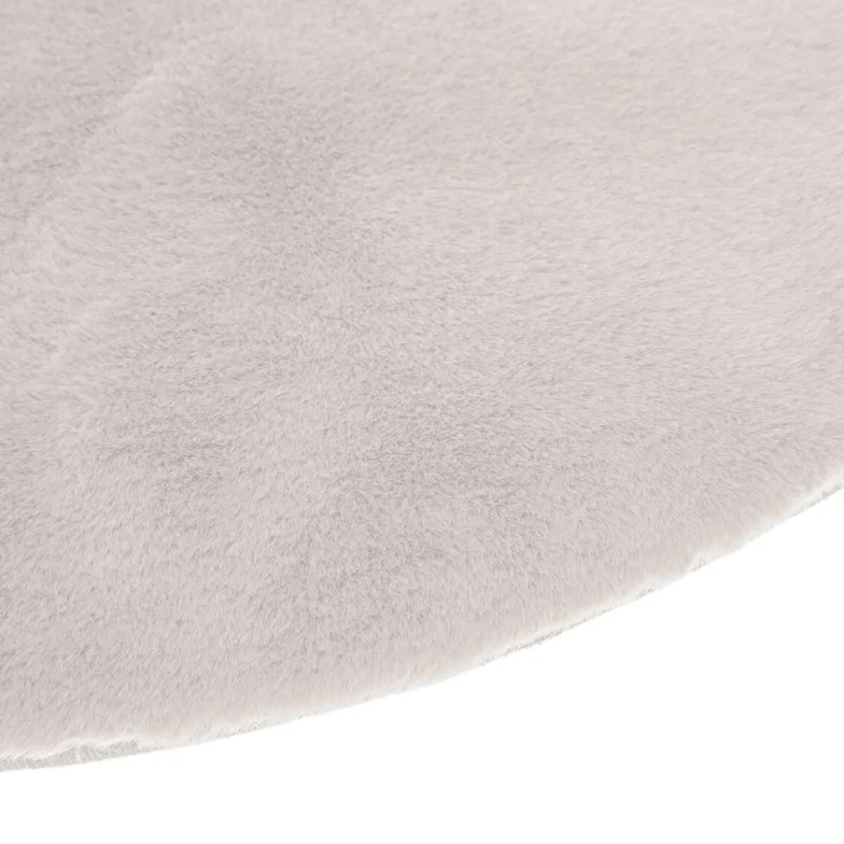 Atmosphera Tapis Rond*Tapis effet fourrure "Couka" Transparent
