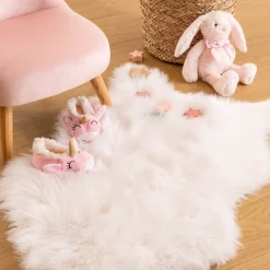 Atmosphera Tapis Enfant*Tapis enfant fausse fourrure Blanc