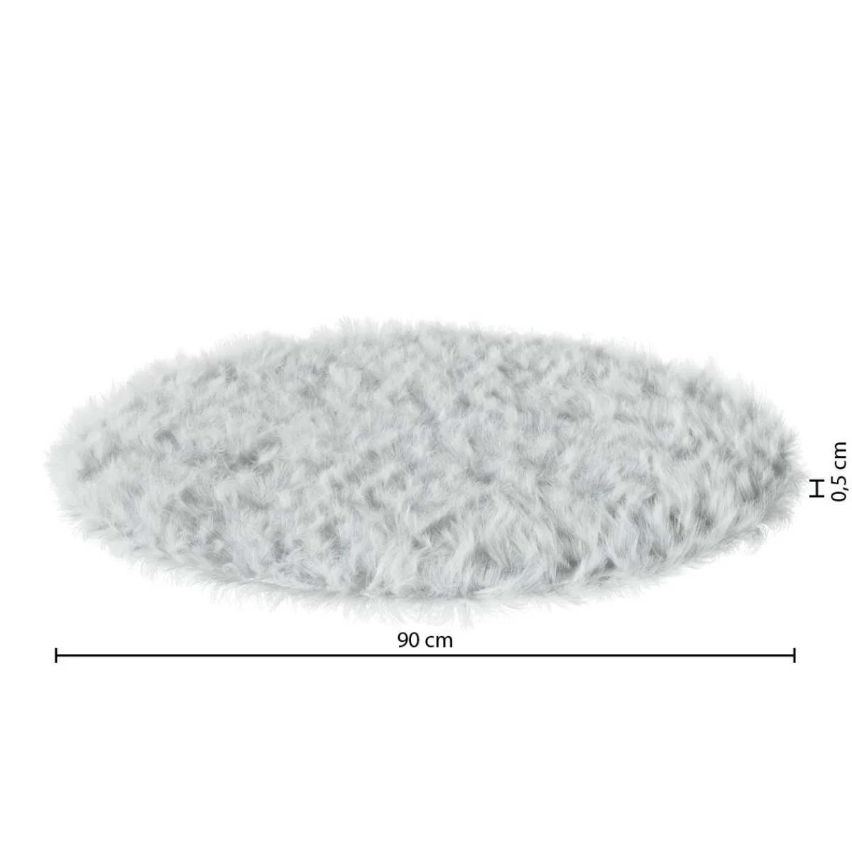 Atmosphera Tapis Enfant*Tapis enfant fausse fourrure Blanc