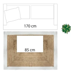 Atmosphera Tapis En Jute|Tapis Rectangulaire*Tapis en jute Blancivoire