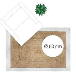 Atmosphera Tapis En Jute|Tapis Rectangulaire*Tapis en jute Blancivoire