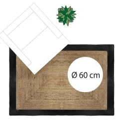 Atmosphera Tapis En Jute|Tapis Rectangulaire*Tapis en jute Blanc