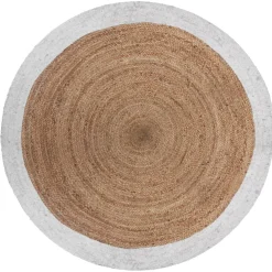Atmosphera Tapis En Jute|Tapis Rond*Tapis en jute bord Blanc