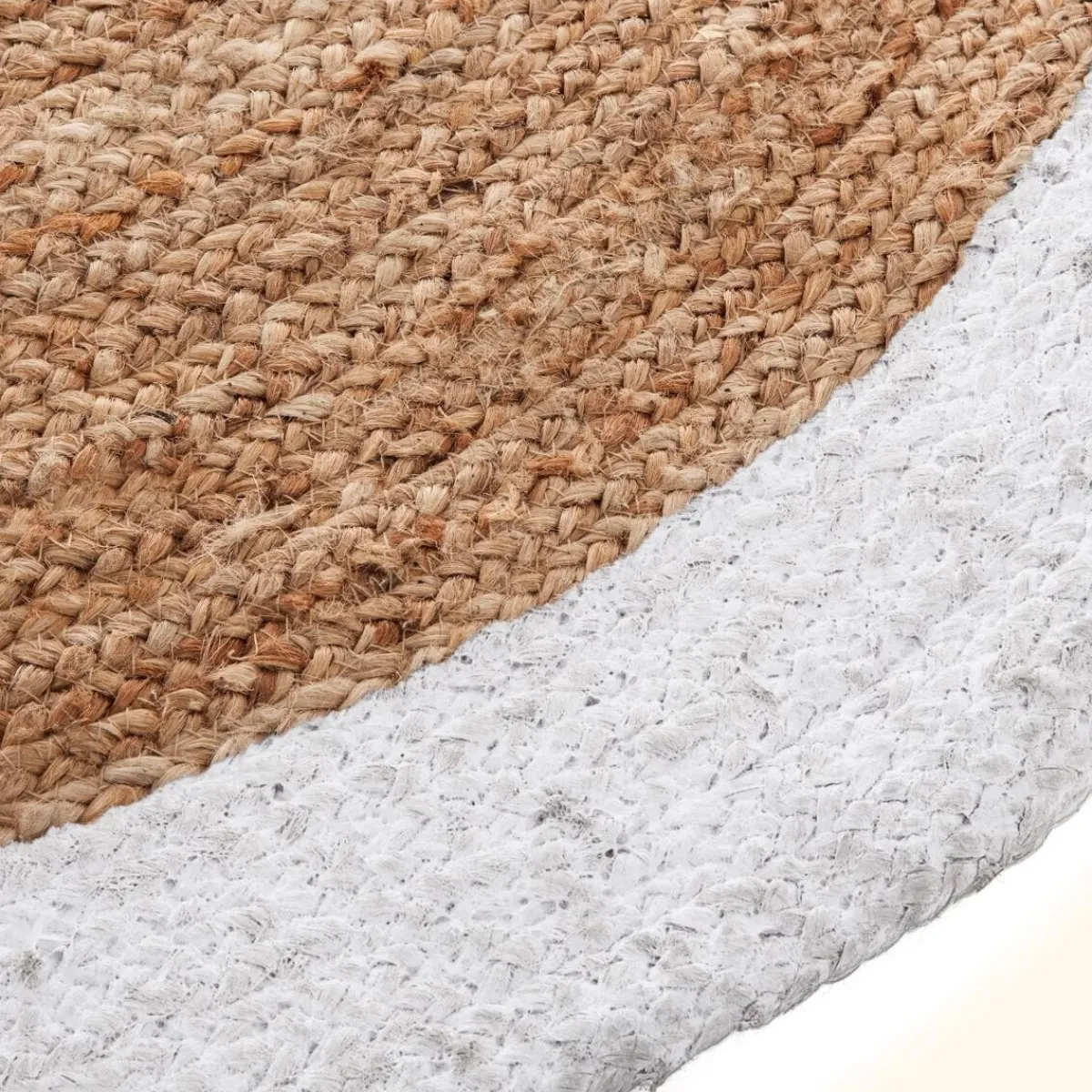 Atmosphera Tapis En Jute|Tapis Rond*Tapis en jute bord Blanc