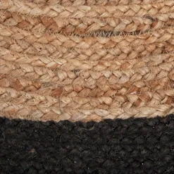 Atmosphera Tapis En Jute|Tapis Rond*Tapis en jute bord noir Beige