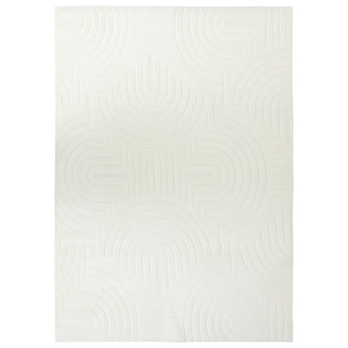 Atmosphera Tapis Rectangulaire*Tapis fausse fourrure "Arka" Blanc