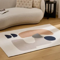 Atmosphera Tapis Rectangulaire*Tapis fausse fourrure "Couka" Blancivoire