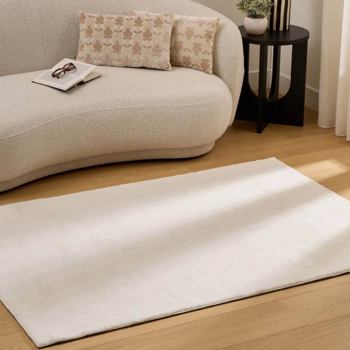 Atmosphera Tapis Rectangulaire*Tapis fausse fourrure "Couka" Modèle1