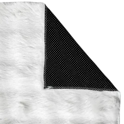 Atmosphera Tapis Rectangulaire*Tapis fausse fourrure 3D "Zephy" Bleu