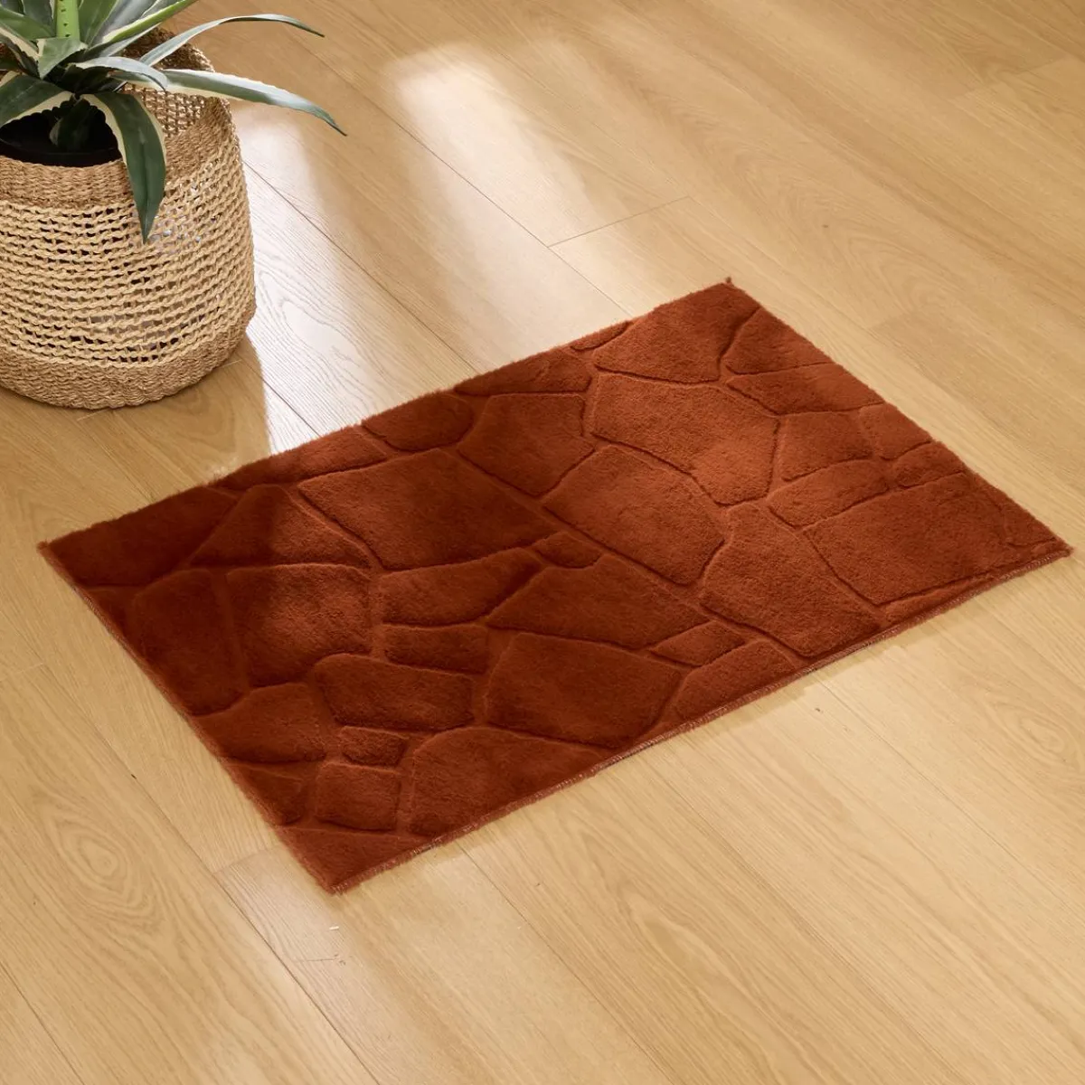 Atmosphera Tapis Rectangulaire*Tapis fausse fourrure "Onina" Bleu