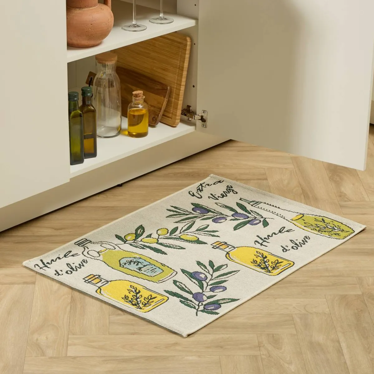 Atmosphera Tapis Rectangulaire*Tapis "Garrigue" Bleuencre