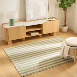 Atmosphera Tapis Rectangulaire*Tapis "Groove" BlancChaud