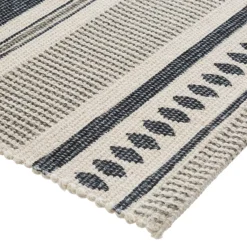 Atmosphera Tapis Rectangulaire*Tapis imprimé, coton Blanc