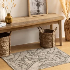 Atmosphera Tapis Rectangulaire*Tapis imprimé, coton Blanc
