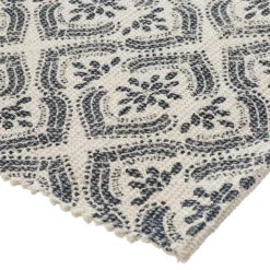Atmosphera Tapis Rectangulaire*Tapis imprimé, coton Blanc
