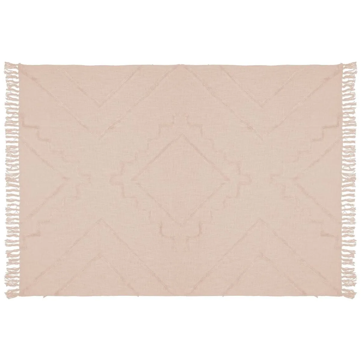 Atmosphera Tapis Rectangulaire*Tapis "Inca", coton tufté Ivoire