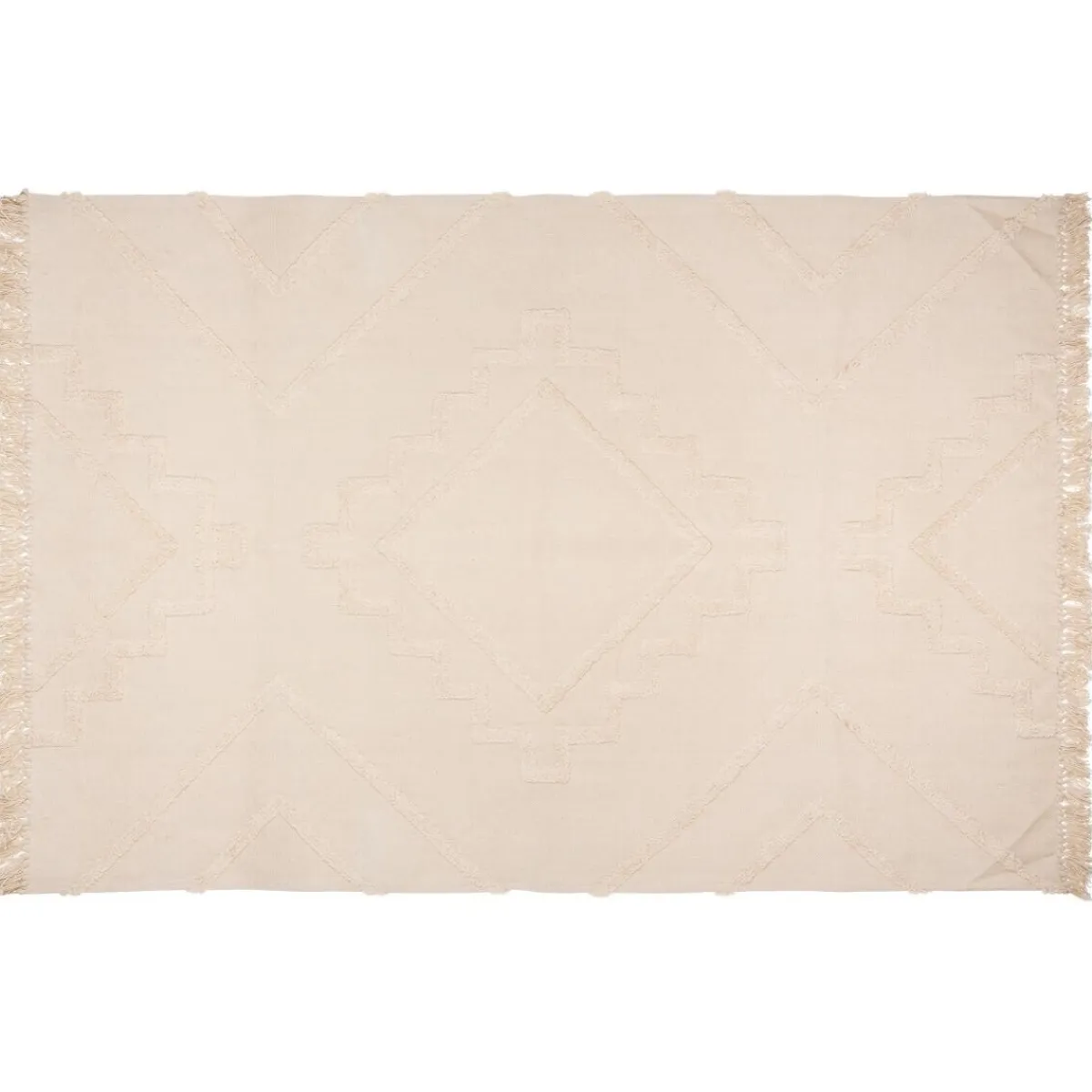 Atmosphera Tapis Rectangulaire*Tapis "Inca", coton tufté Ivoire