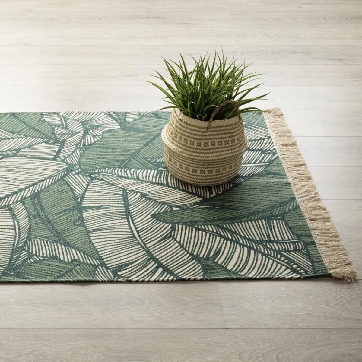 Atmosphera Tapis Rectangulaire*Tapis "Jungle", coton Beige