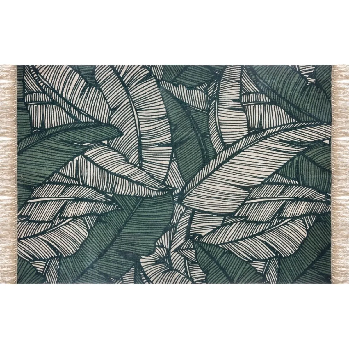 Atmosphera Tapis Rectangulaire*Tapis "Jungle", coton Beige