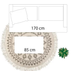 Atmosphera Tapis En Jute|Tapis Rond*Tapis "Living", jute Beige