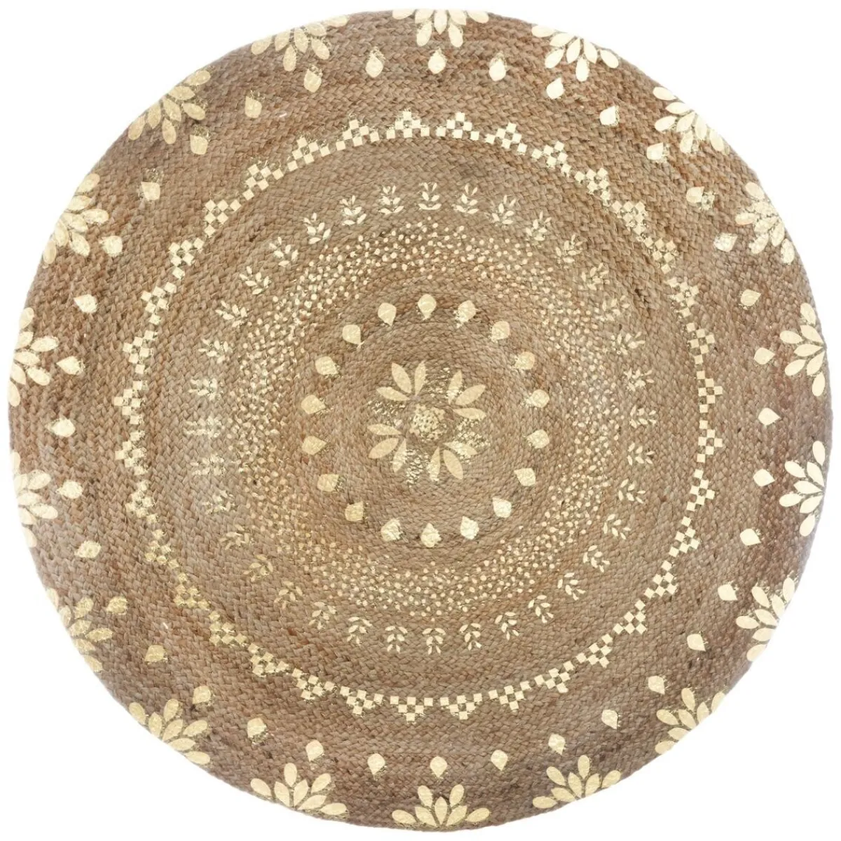 Atmosphera Tapis En Jute|Tapis Rond*Tapis "Shine", jute Ivoire
