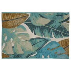 Atmosphera Tapis Rectangulaire*Tapis "Tropical" Blanc