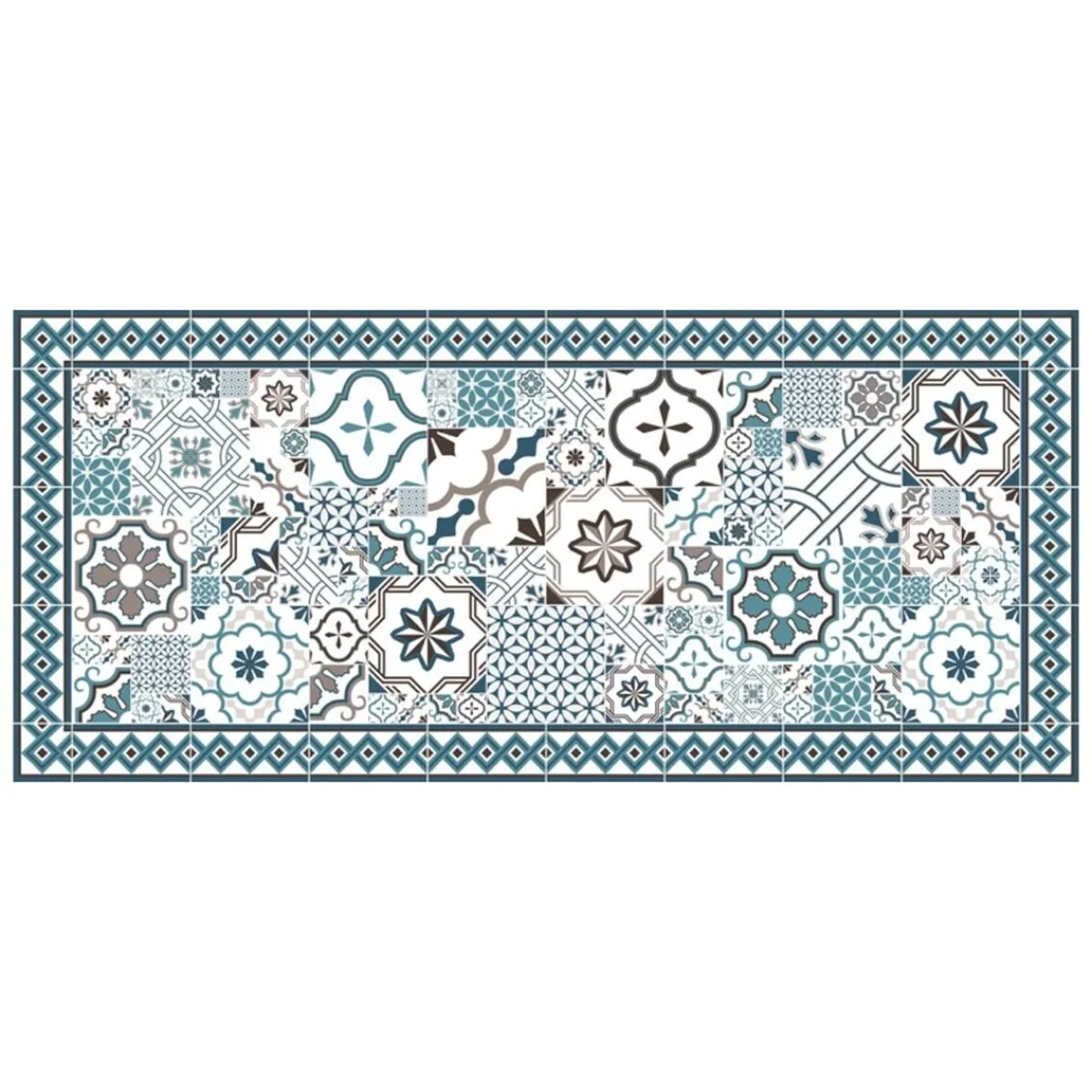Atmosphera Tapis Rectangulaire*Tapis vinyle mosaïque Blanc